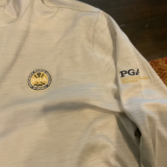 GREG NORMAN 1/4 zip golf PULLOVER in LIGHT GRAY HEATHER, size L, NWOT,MSRP$89.50 - Picture 4 of 6